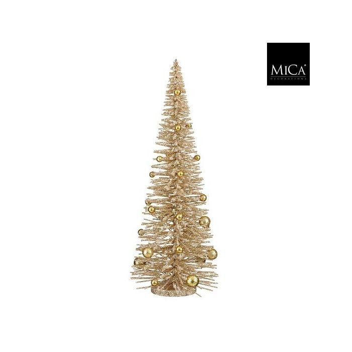 ALBERO DECORATO SFERE CHAMPAGNE H.50